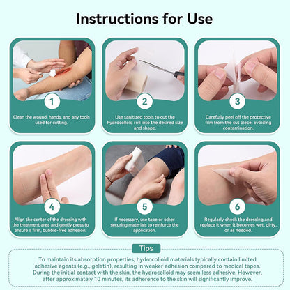 Hydrocolloid Roll for Wound Care – Self-Adhesive Absorbent Bandages